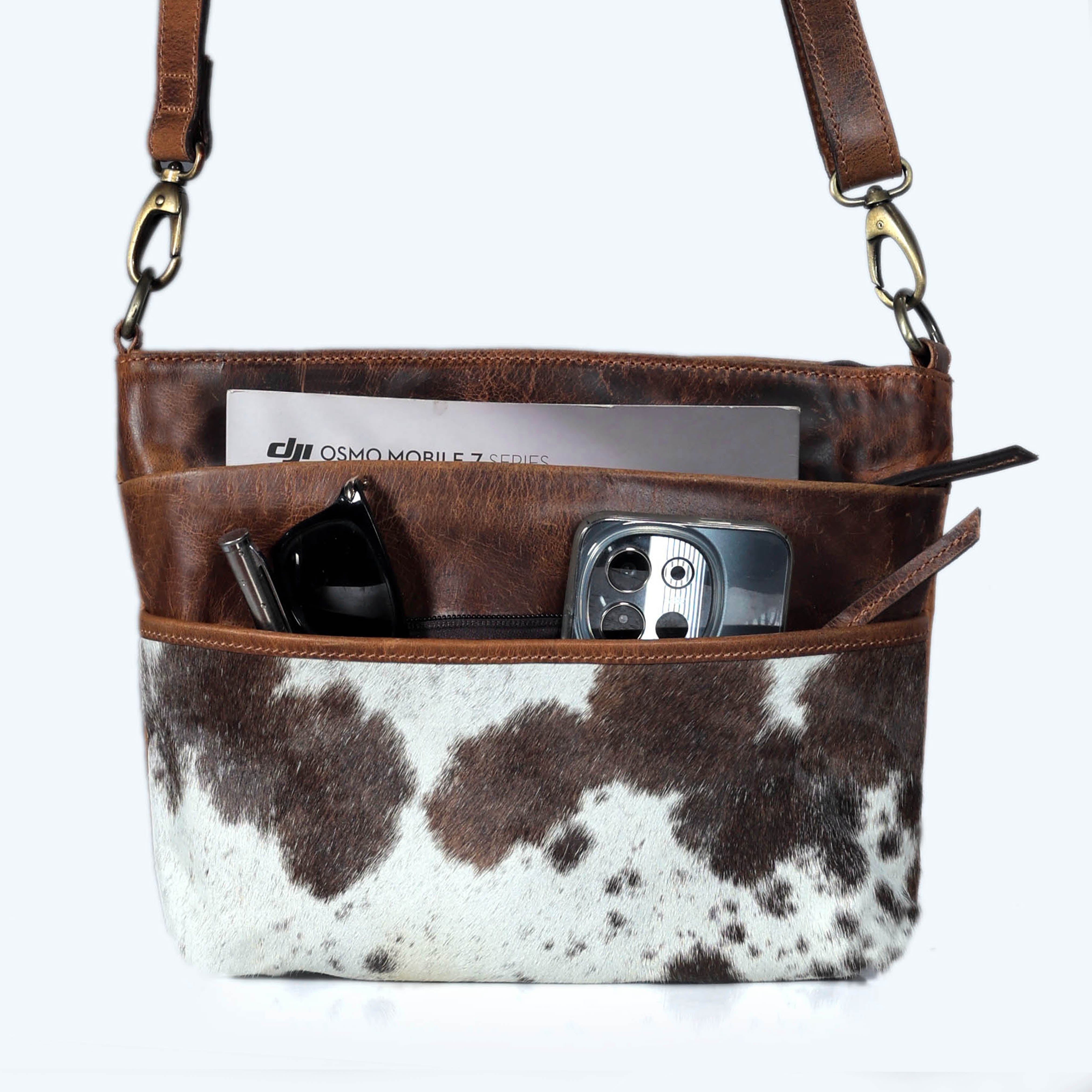 Hailey Cowhide Leather Crossbody Bag