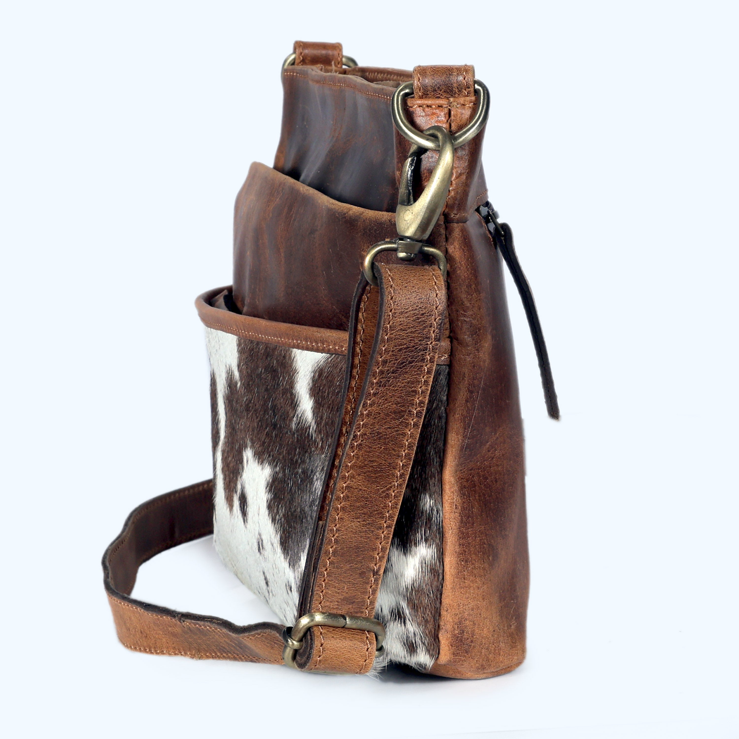 Hailey Cowhide Leather Crossbody Bag