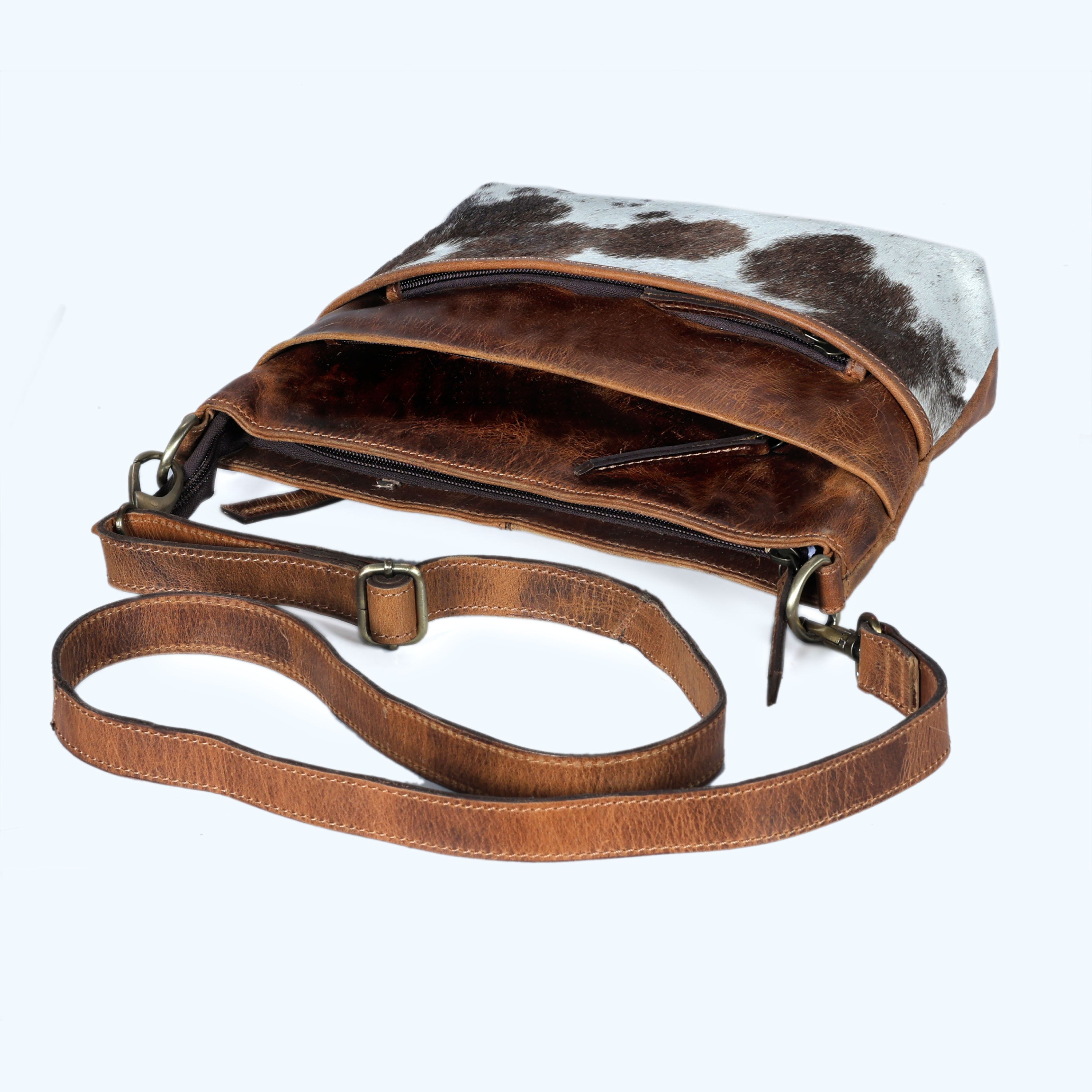 Hailey Cowhide Leather Crossbody Bag