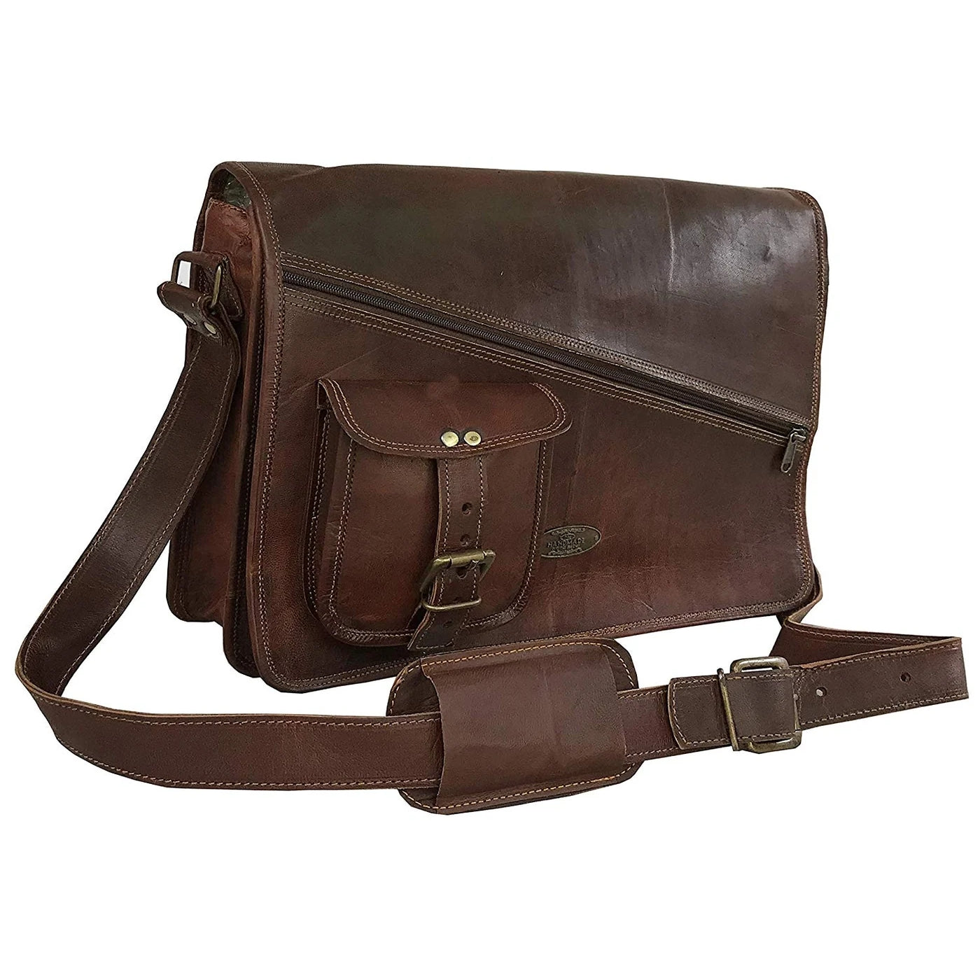 Brooklyn Brown Leather Messenger Bag