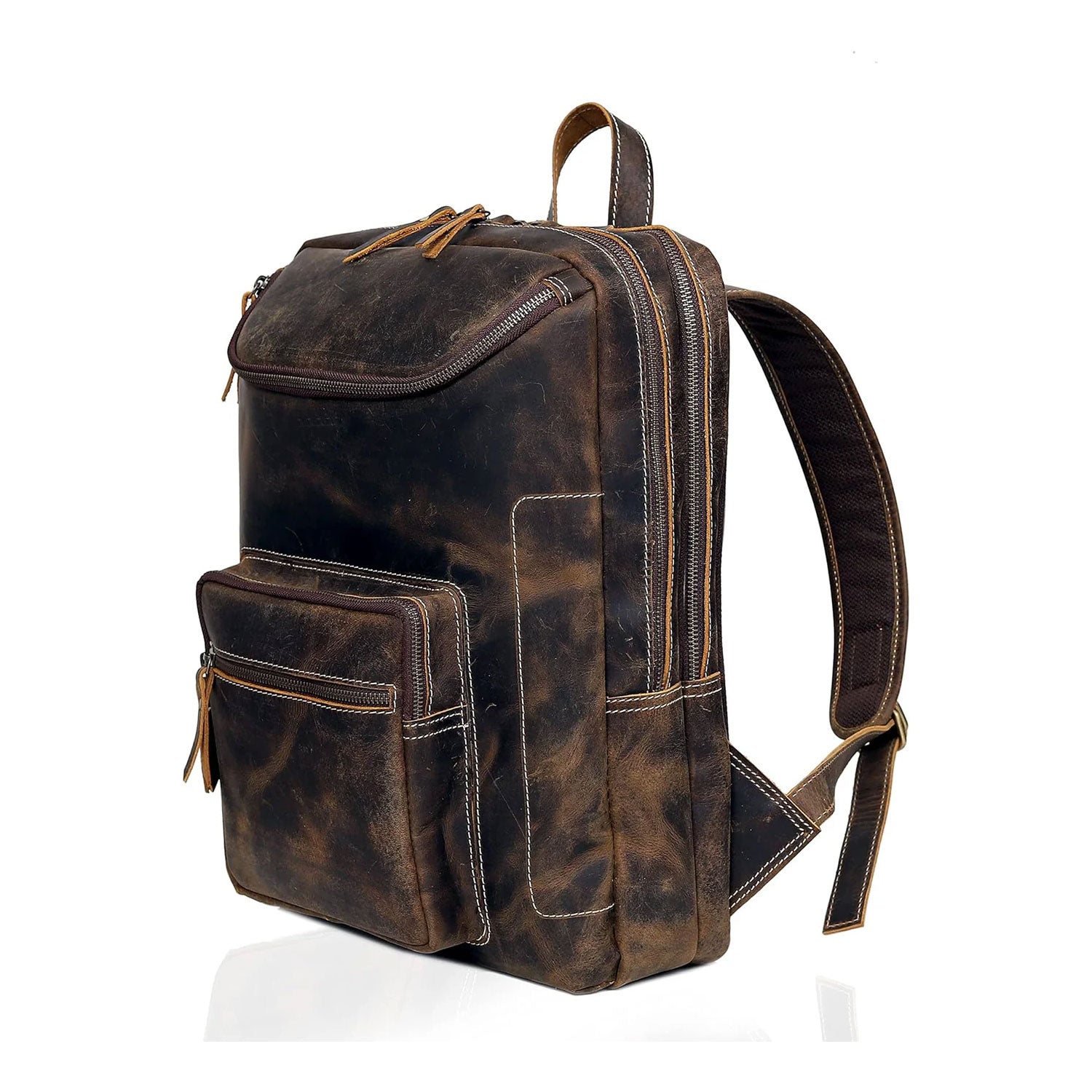 Portland Leather Laptop Backpack - Vintage Brown