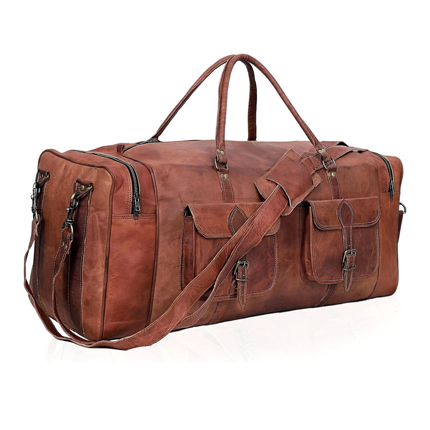 Legacy Leather Travel Duffle Bag for Men