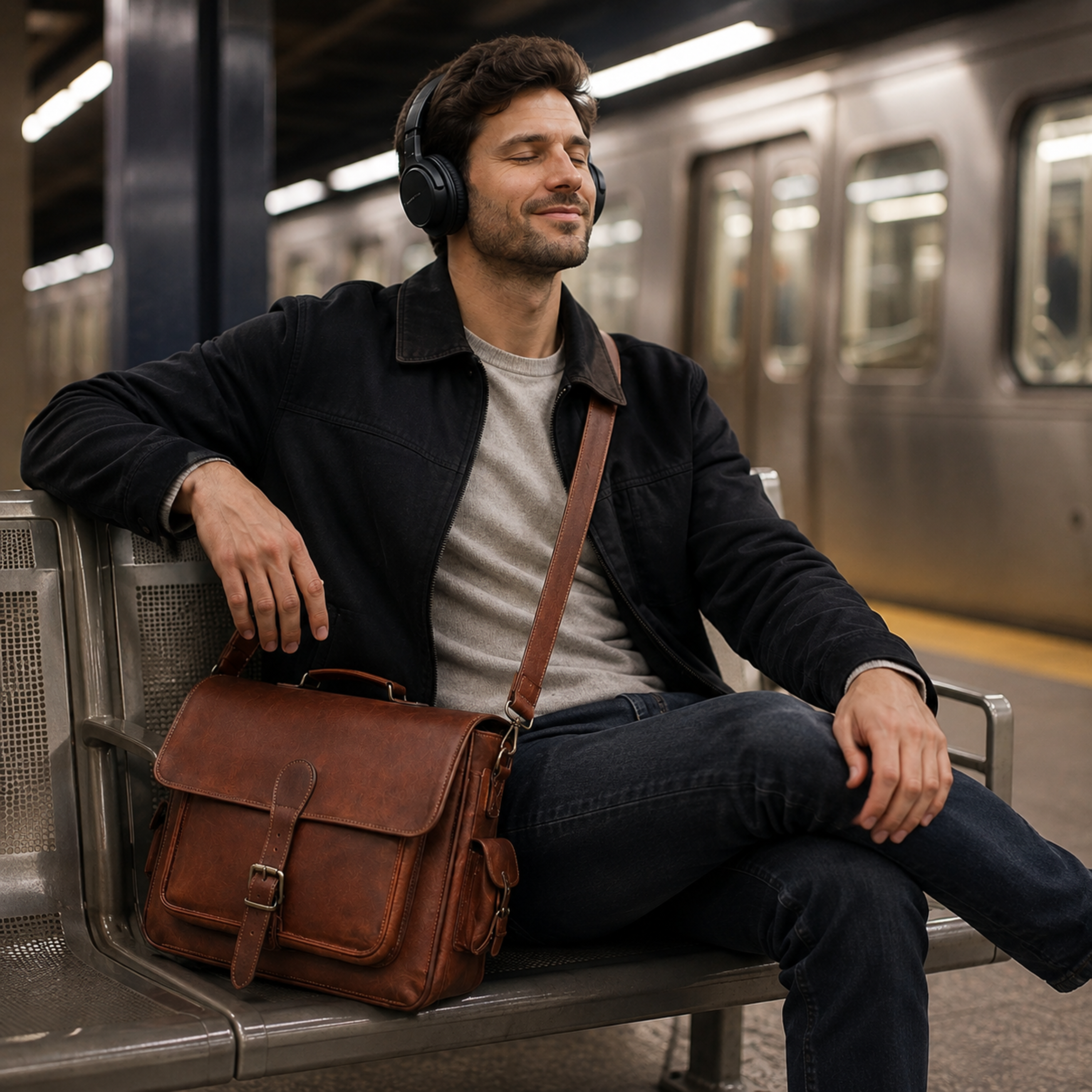leather laptop bag