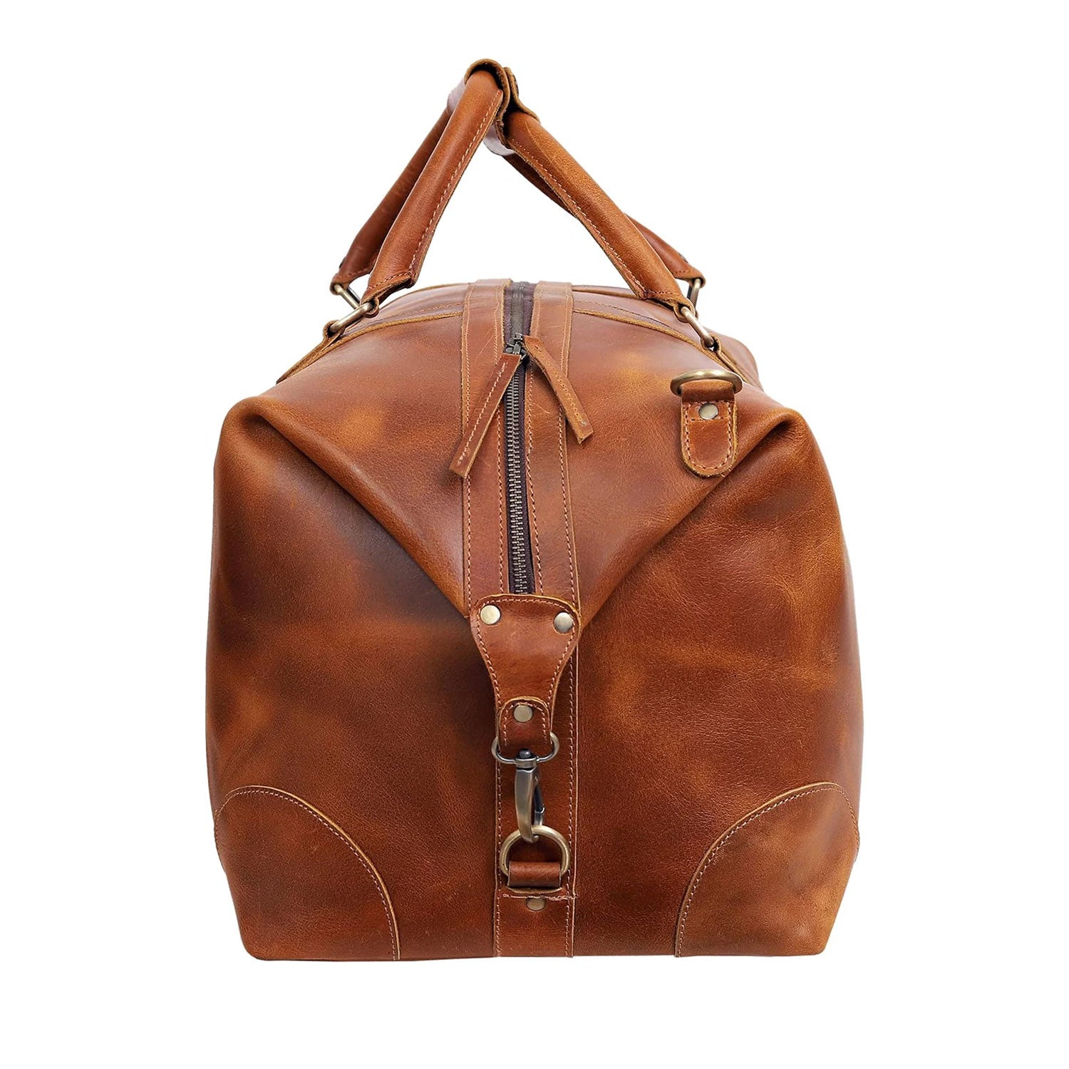 Sedona Leather Travel Duffel Bag - Tan