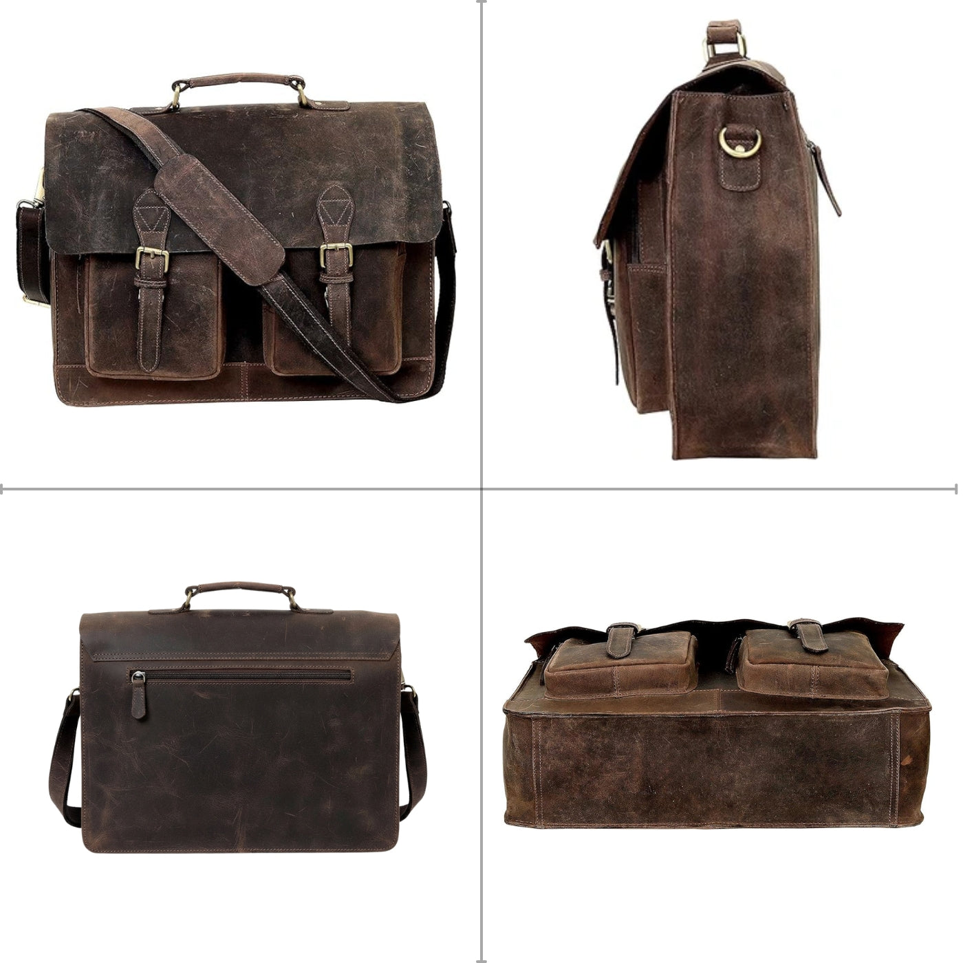 Ashford Buffalo Leather Messenger Bag