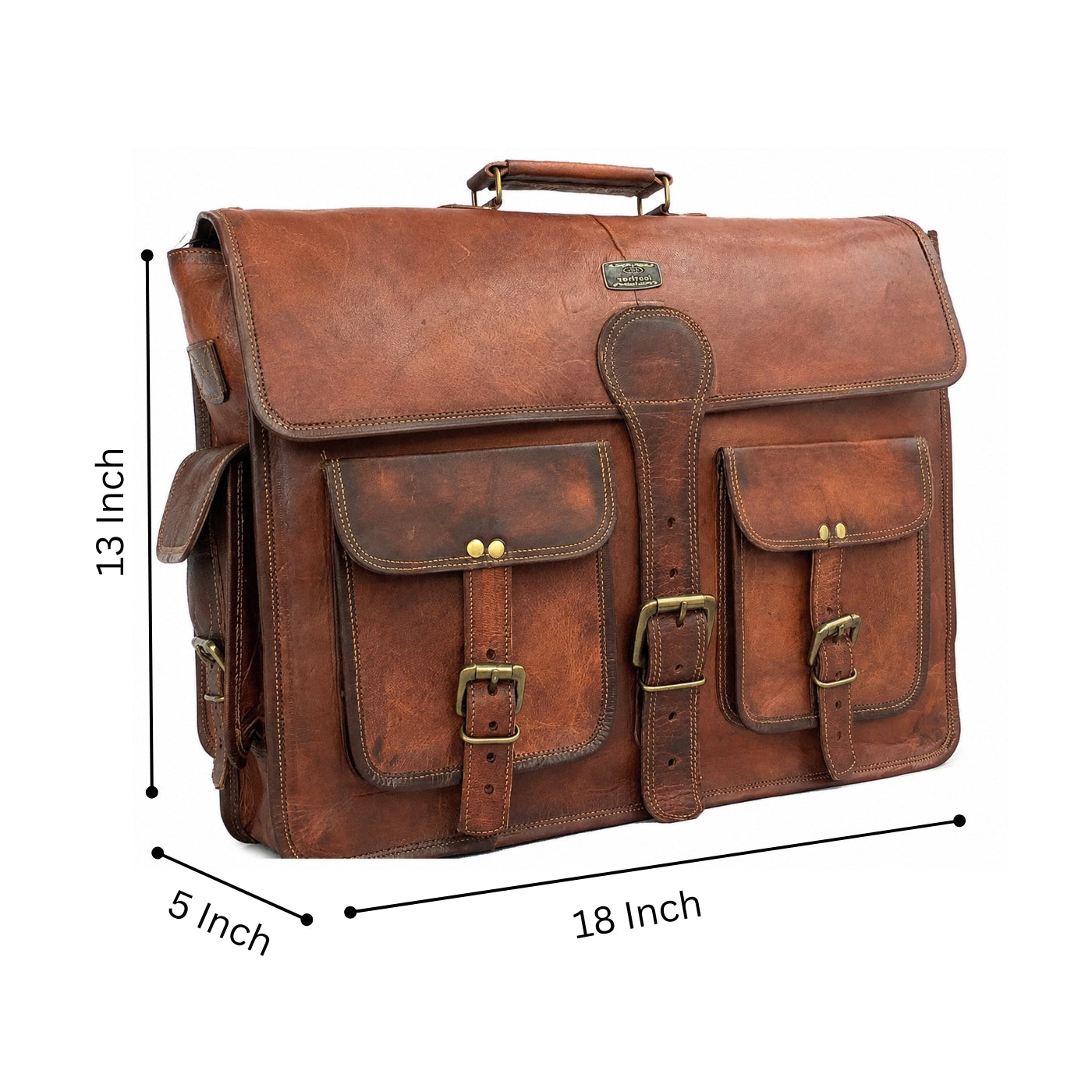 Cooper Vintage Goat Leather Messenger Bag