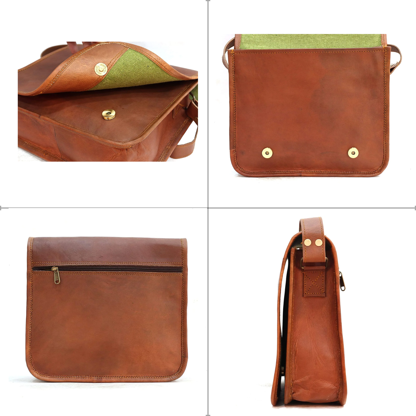 Ozarks Leather Crossbody Messenger Bag