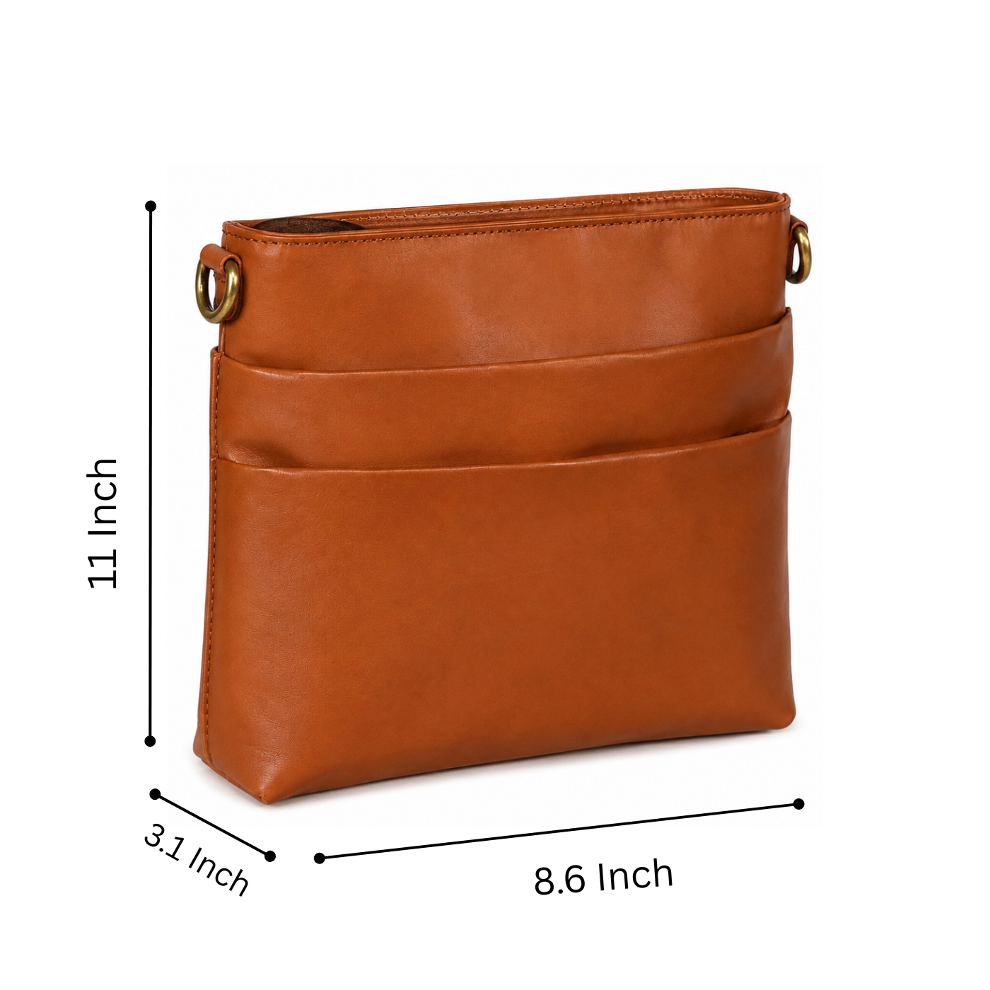Bailey Tan Leather Crossbody Bag