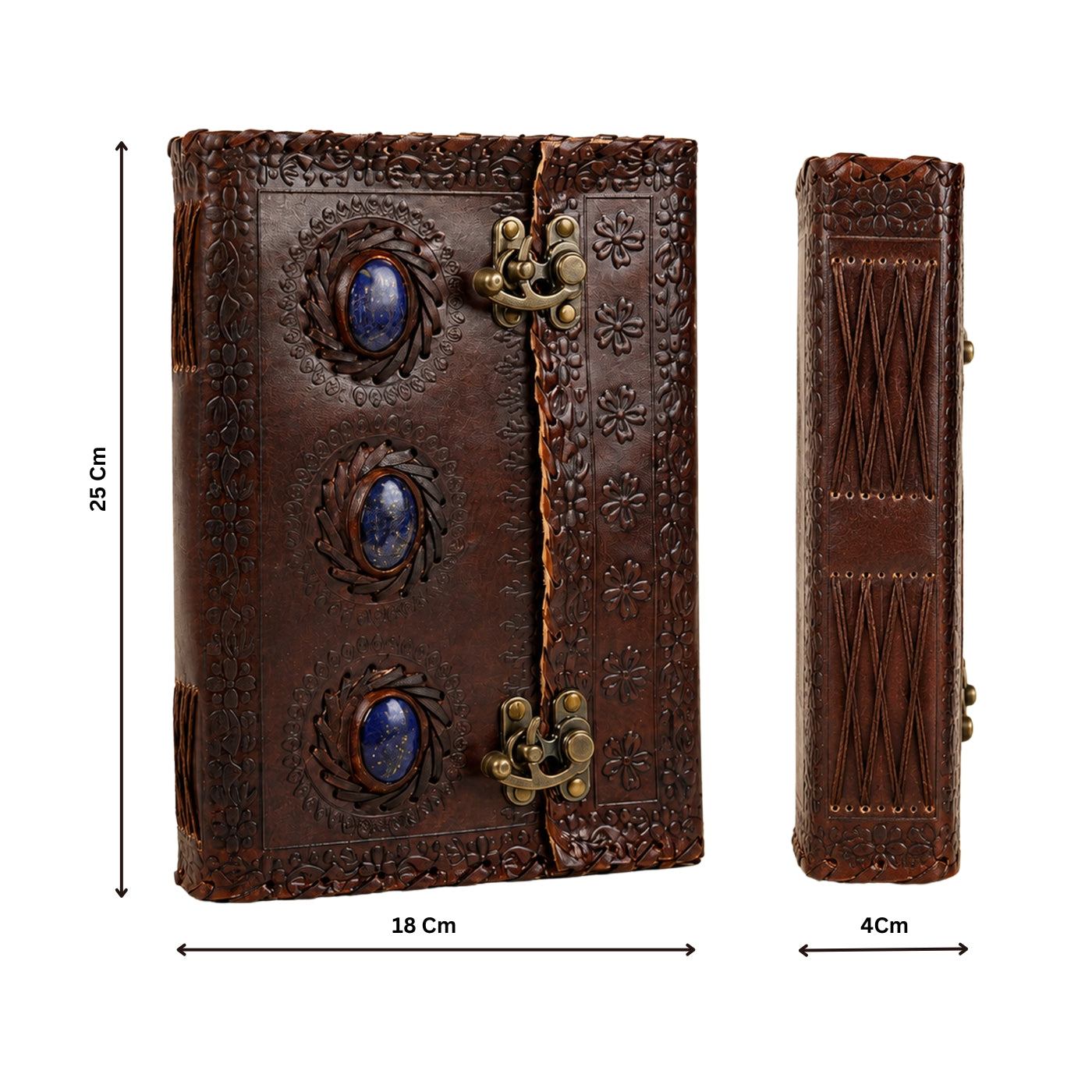 Medieval Stone Embossed Handmade Leather Journal