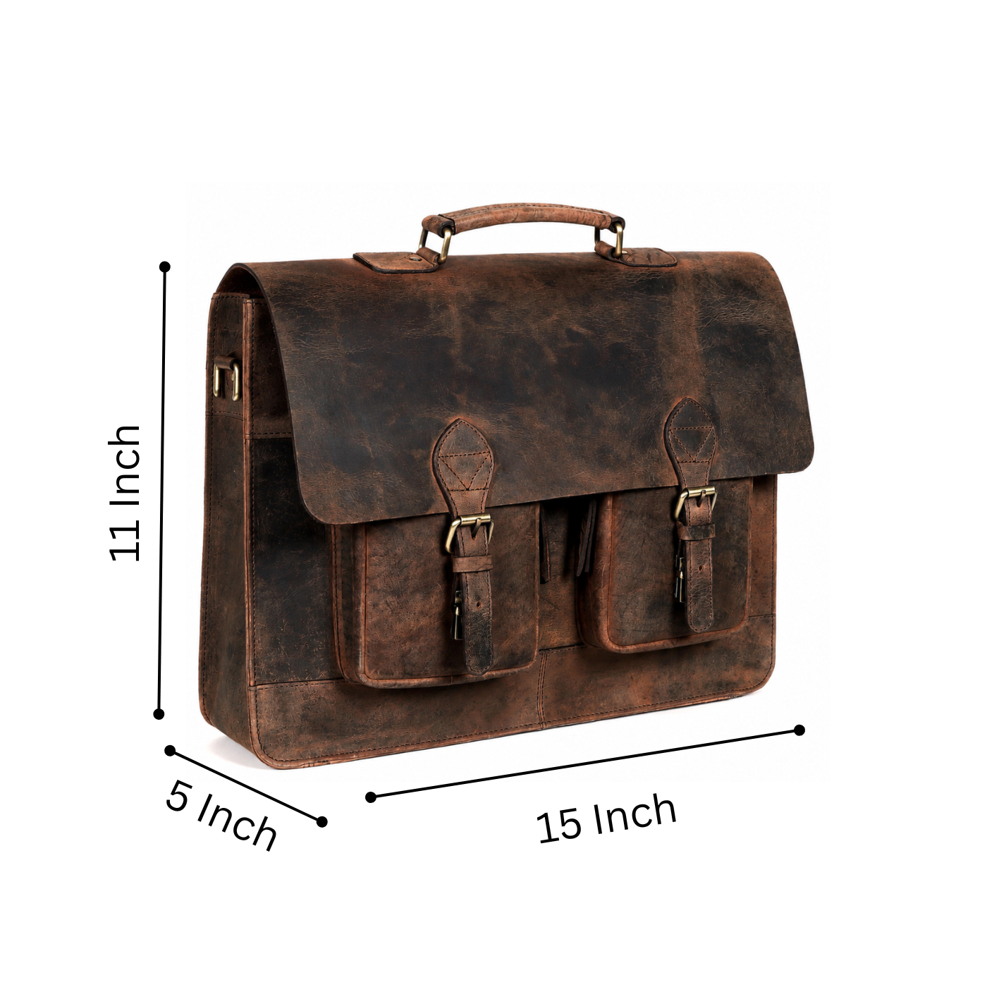 Harrison Buffalo Leather Messenger Bag