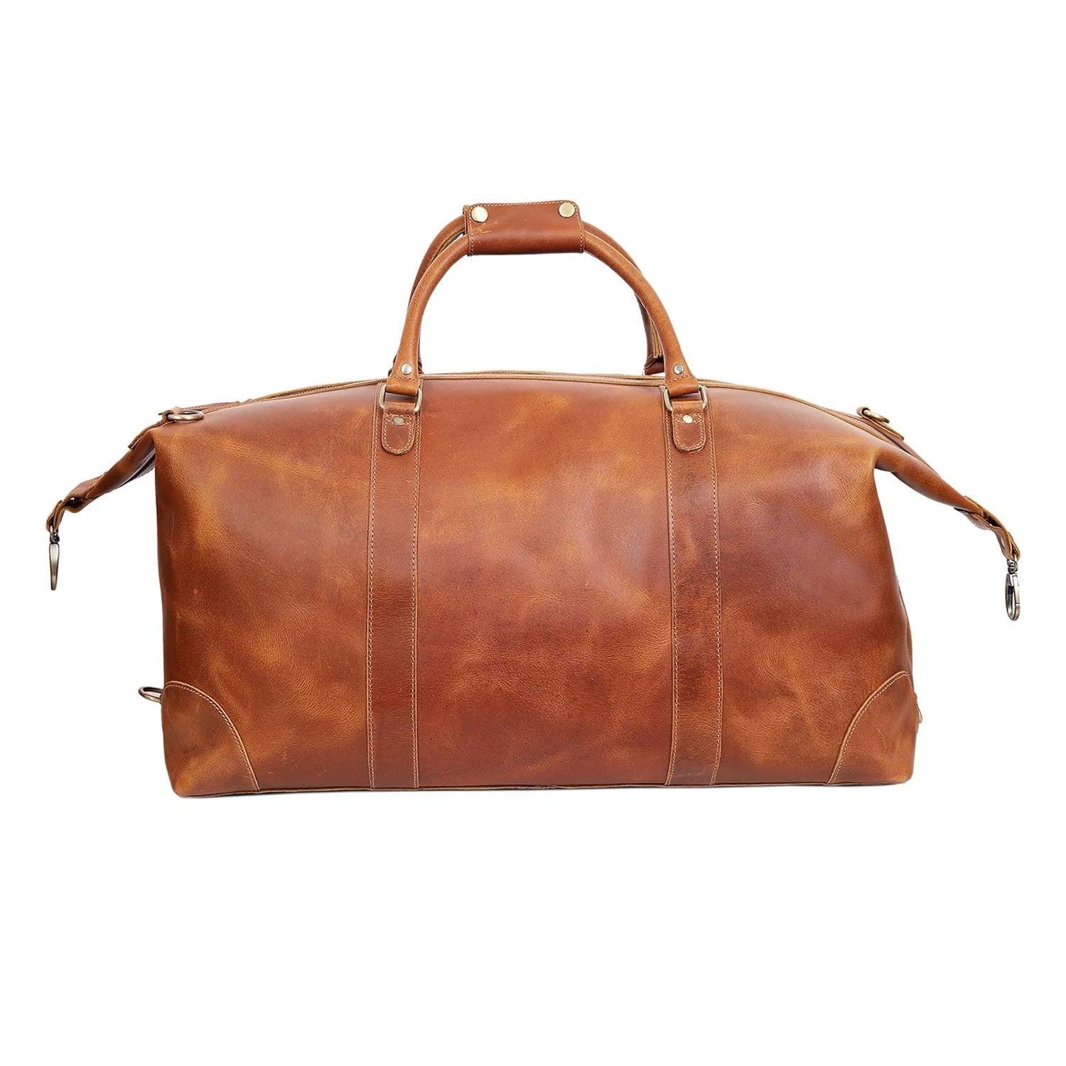 Sedona Leather Travel Duffel Bag - Tan