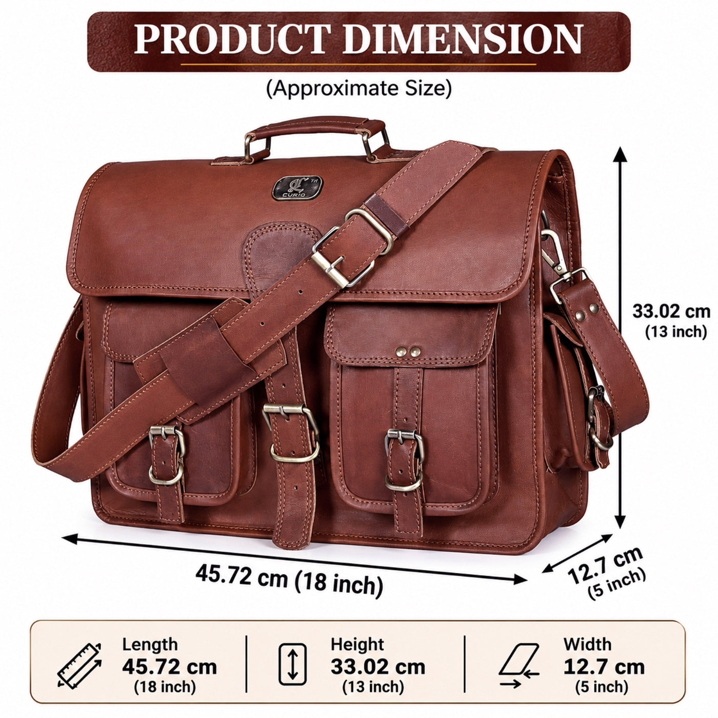Cooper Vintage Buffalo Leather Messenger Bag