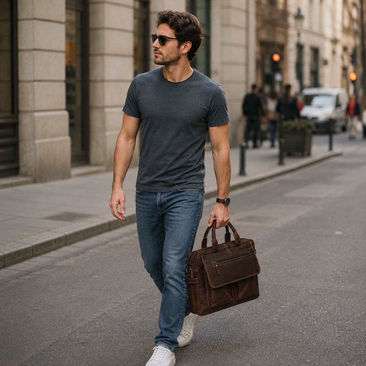 Windsor Leather Briefcase for Men