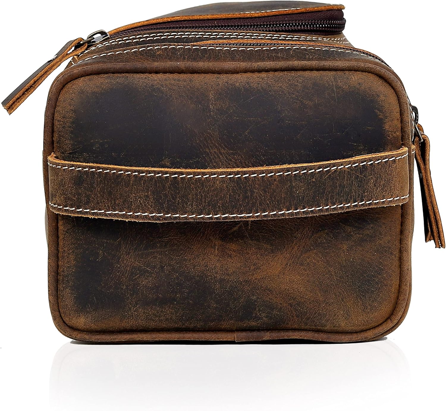 Leather Toiletry Bag for Men and Women Travel Dopp Kit Groomsmen Gift