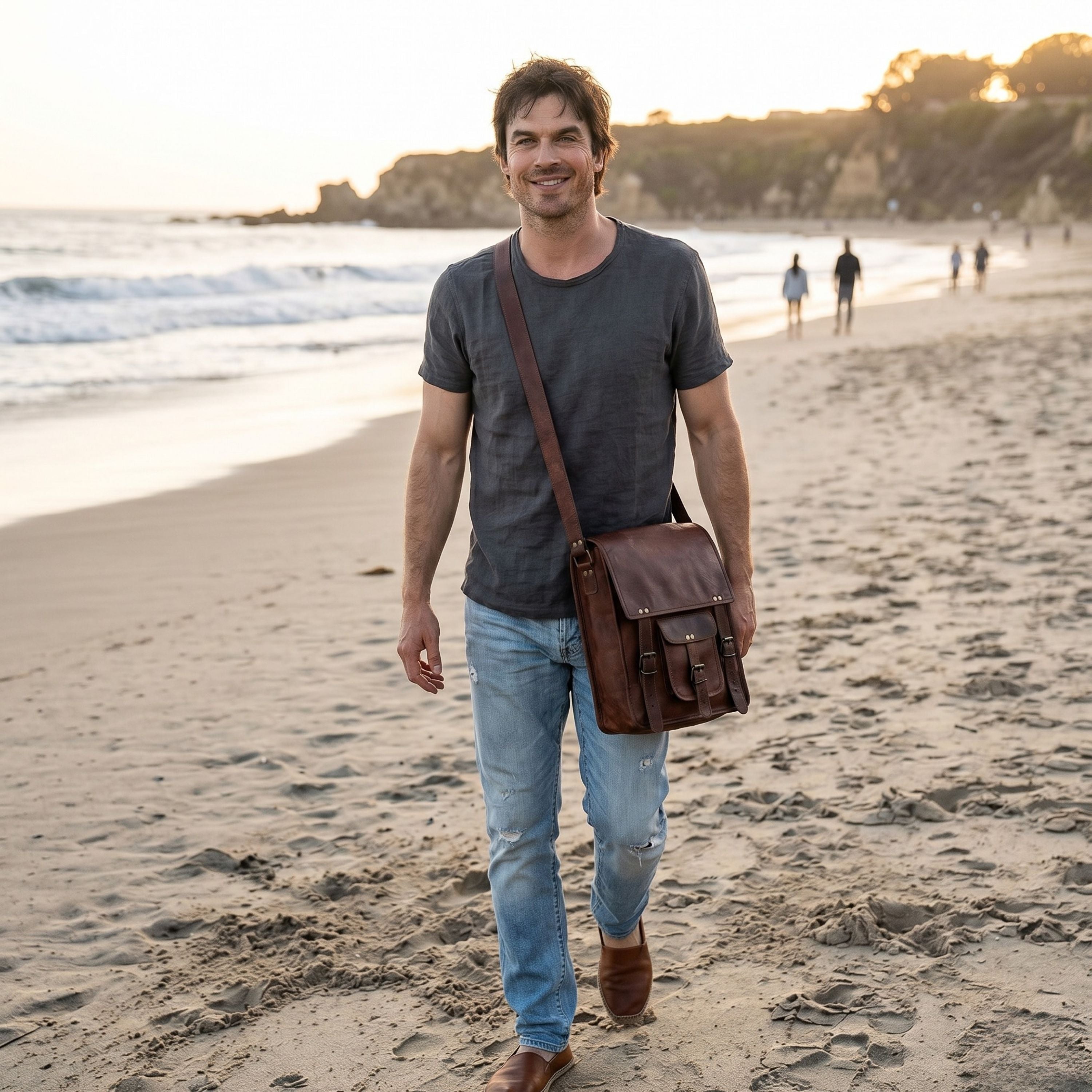 Mini Dusk Leather Messenger Bag