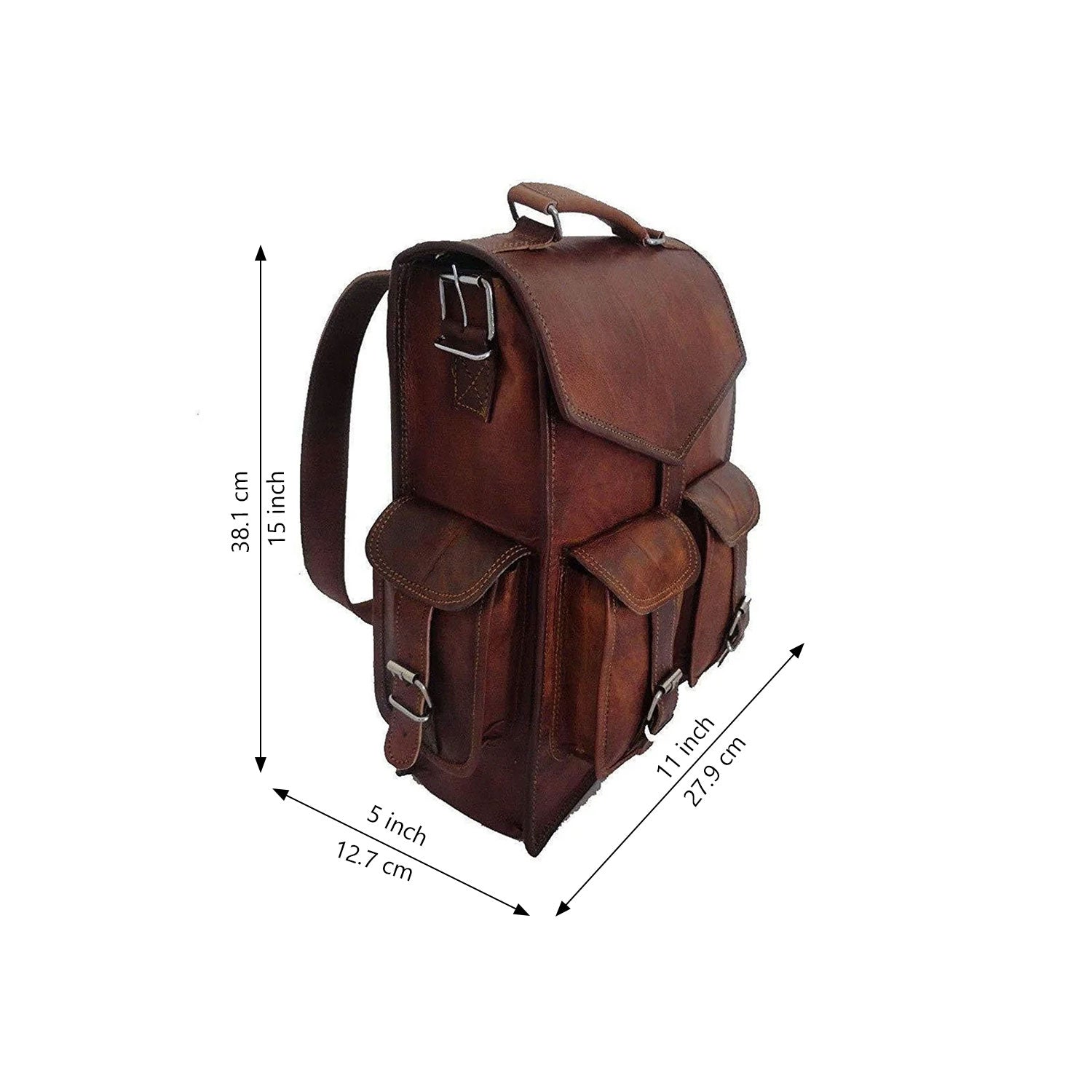 Yukon Brown Vintage Leather Backpack