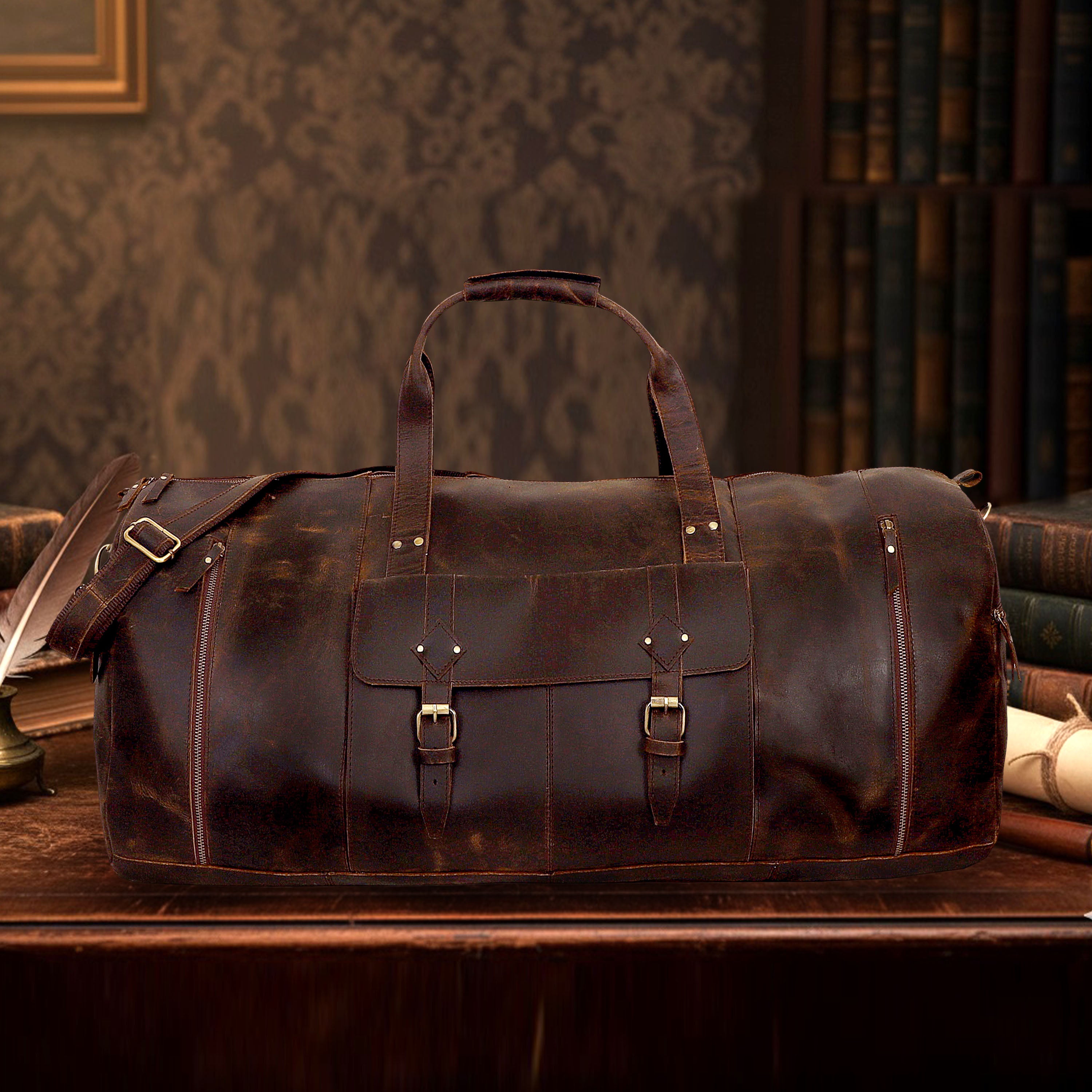 The Endre Weekender | Vintage Leather Duffle Bag