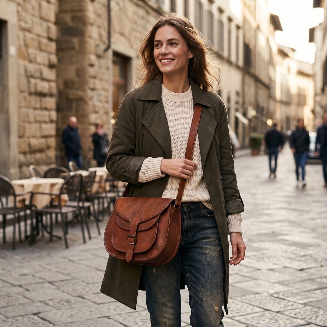 Amelia Leather Crossbody Bag for Women