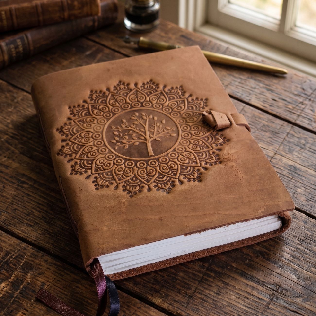 Willow Creek Mandala Tree of Life Leather Journal