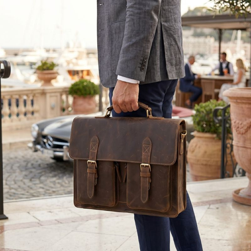 Washington Leather Messenger Bag