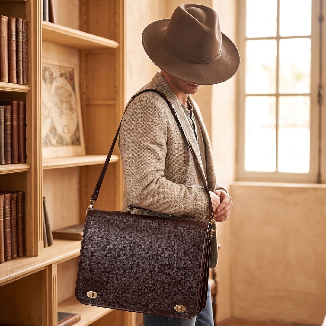 Langston Leather Laptop Messenger Bag