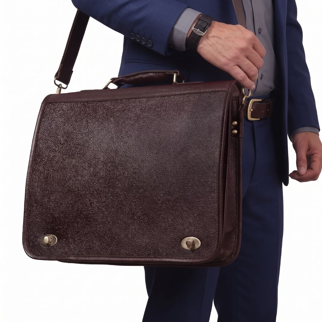 Langston Leather Laptop Messenger Bag
