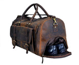 Classic Genuine Leather Duffel: Your Perfect Travel and Gym Companion for Men and Women - Vintage Leather Bag - Vintage Leather Duffel Bag (Available in 3 Sizes - 20" , 24" , 28" inches)