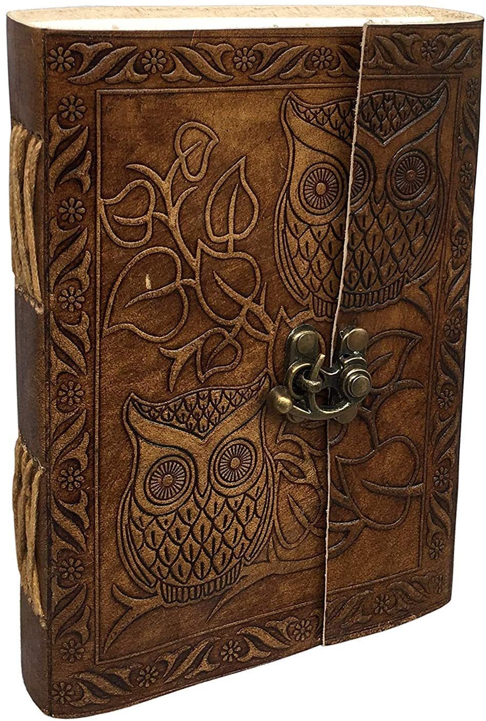 Leather Owl Embossed Sketch Book - CUERO BAGS – cuerobags