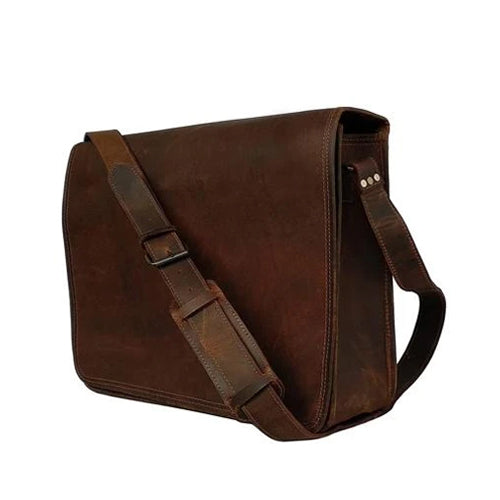 Grain Leather Messenger Bag