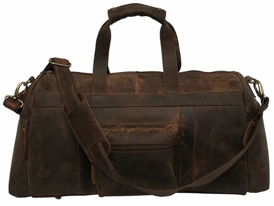 Buy the Vintage Airway Buckled Brown Leather Luggage Travel