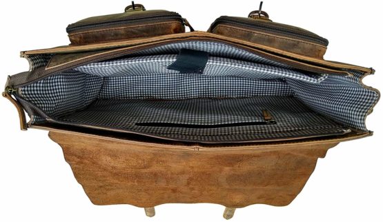 CUERO 15" RETRO BUFFALO HUNTER LEATHER BAG - cuerobags