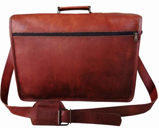 Cureo Vintage Couture 18 Inch Genuine Business Leather Laptop Messenger Bag - cuerobags