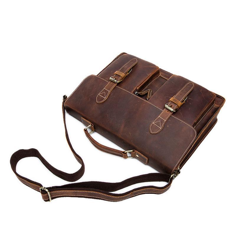 Washington Leather Messenger Bag - cuerobags