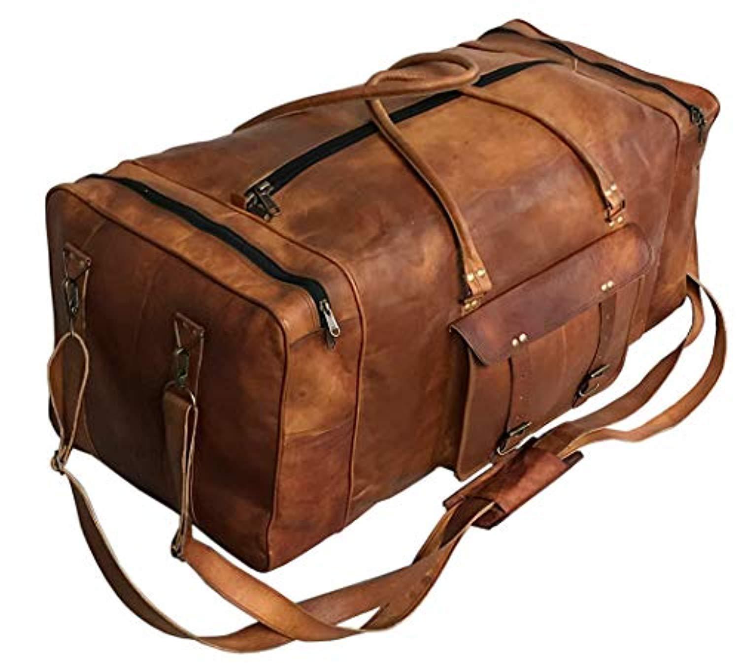 Hudson Leather Duffle Bag for Men