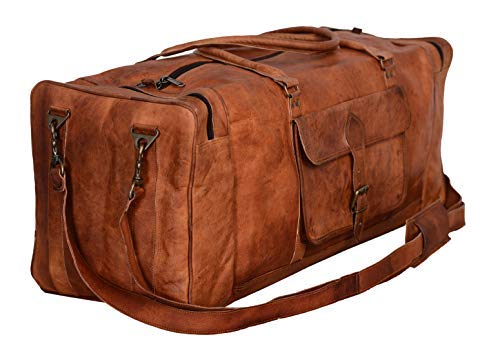 Large Leather 19 Inch Luggage Duffel Weekender Travel Overnight Carry One Duffel  Bag for Men (silver) - China Travel Bag and Wardrobe Bag price