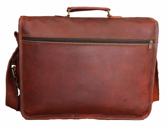 Unisex Real Leather Messenger Bag for Laptop Briefcase Satchel - cuerobags