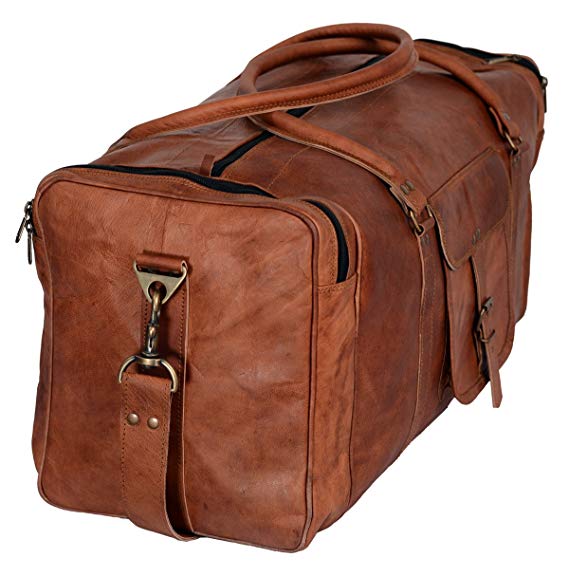 Cuero Bags 30 Inch Large Leather Duffel Travel Duffle Gym Sports