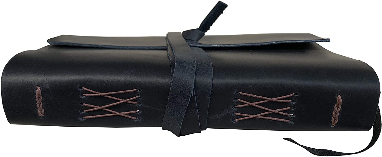 Leather Journal Writing Notebook Dark Blue