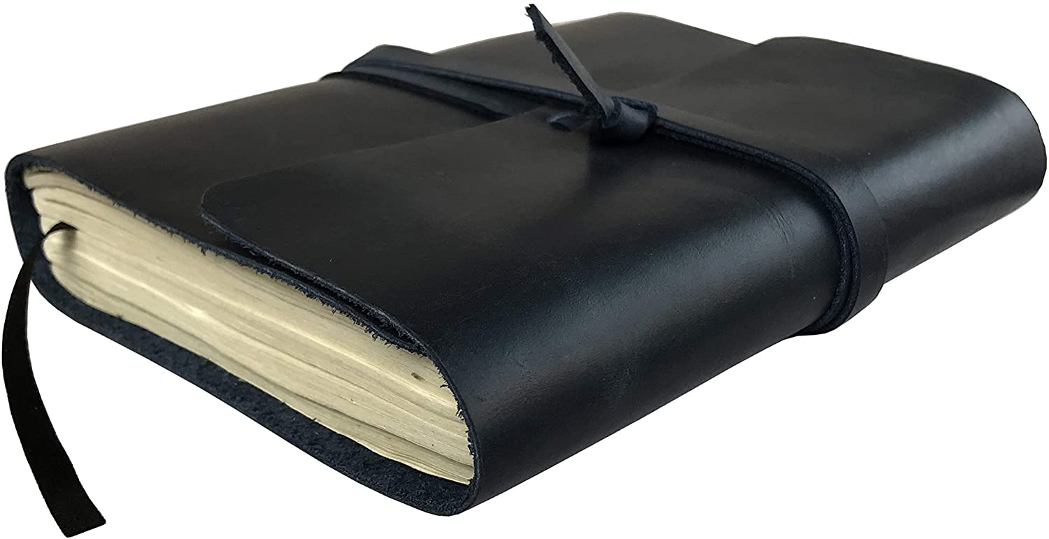 Leather Journal Writing Notebook Dark Blue