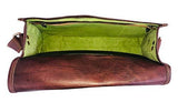 14 Inch Leather Crossbody Satchel Ladies Purse Women Shoulder Bag Tote Travel Purse Genuine Leather - cuerobags