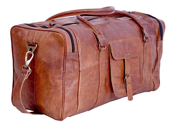 21 Inch Vintage Leather Duffel Travel Gym Sports Overnight Weekend Duffel Bag 21 Inch Vintage Leather Duffel Travel Gym Sports Overnight Weekend Duffel Bag
