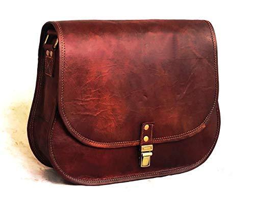 Bag Vintage Leather Shoulder Purse Brown Women Crossbody Satchel
