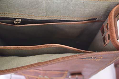 11 Inch Sturdy Leather Ipad Messenger Satchel Bag - cuerobags