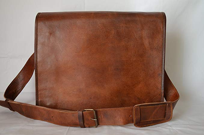 Cuero Bags Vintage Mens 16 Inch Leather Laptop Messenger Pro Satchel Men's Bag - cuerobags