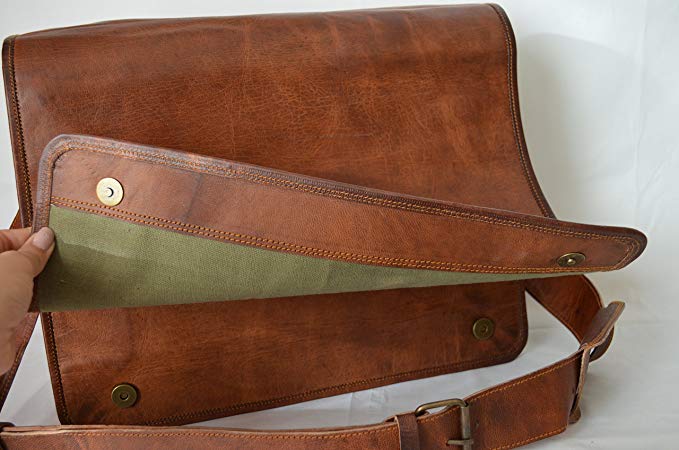 Cuero Bags Vintage Mens 16 Inch Leather Laptop Messenger Pro Satchel Men's Bag - cuerobags