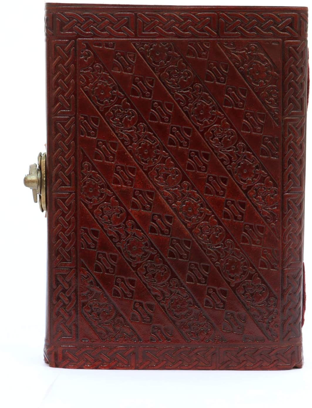 Leather Journal with Unlined Pages with Sun & Moon Blue Stone