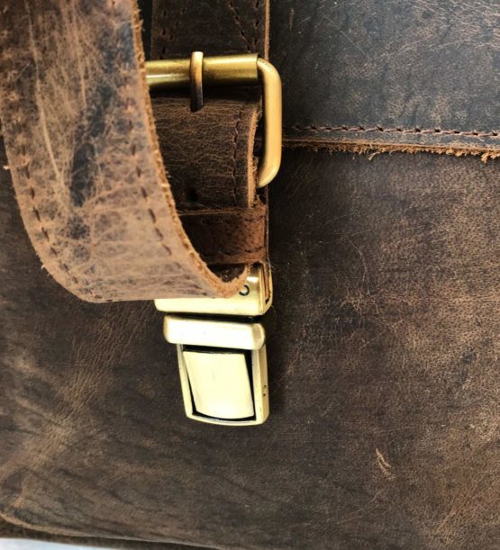15 Inch Men Vintage Leather Laptop Messenger Bag - cuerobags