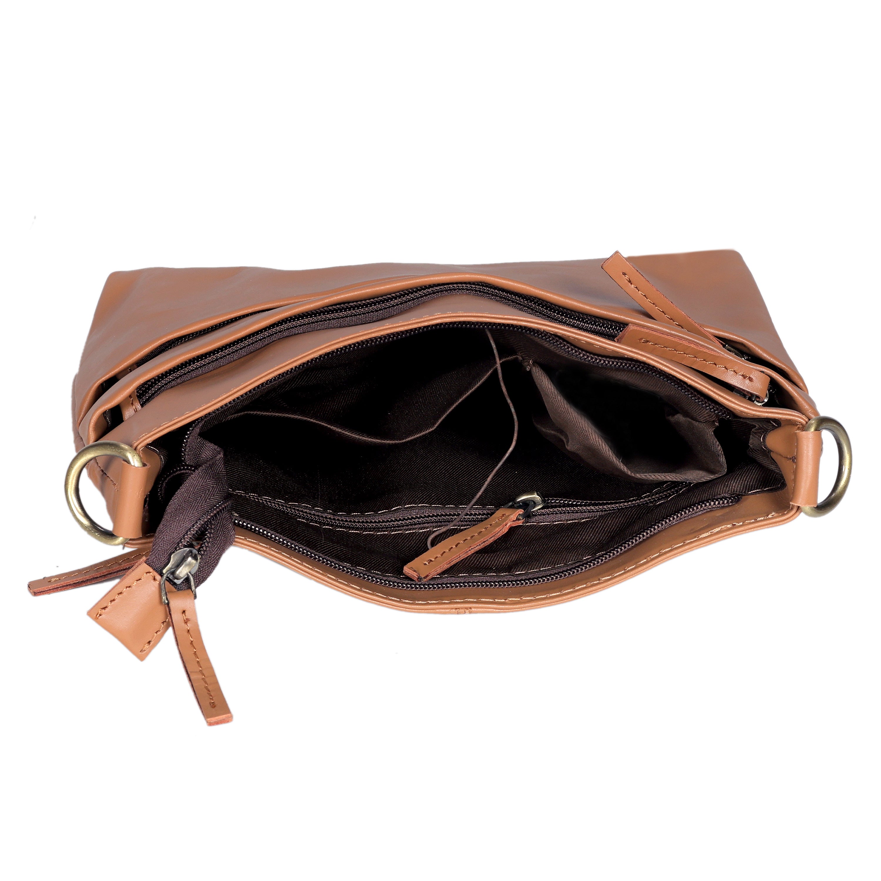 Bailey Tan Leather Crossbody Bag