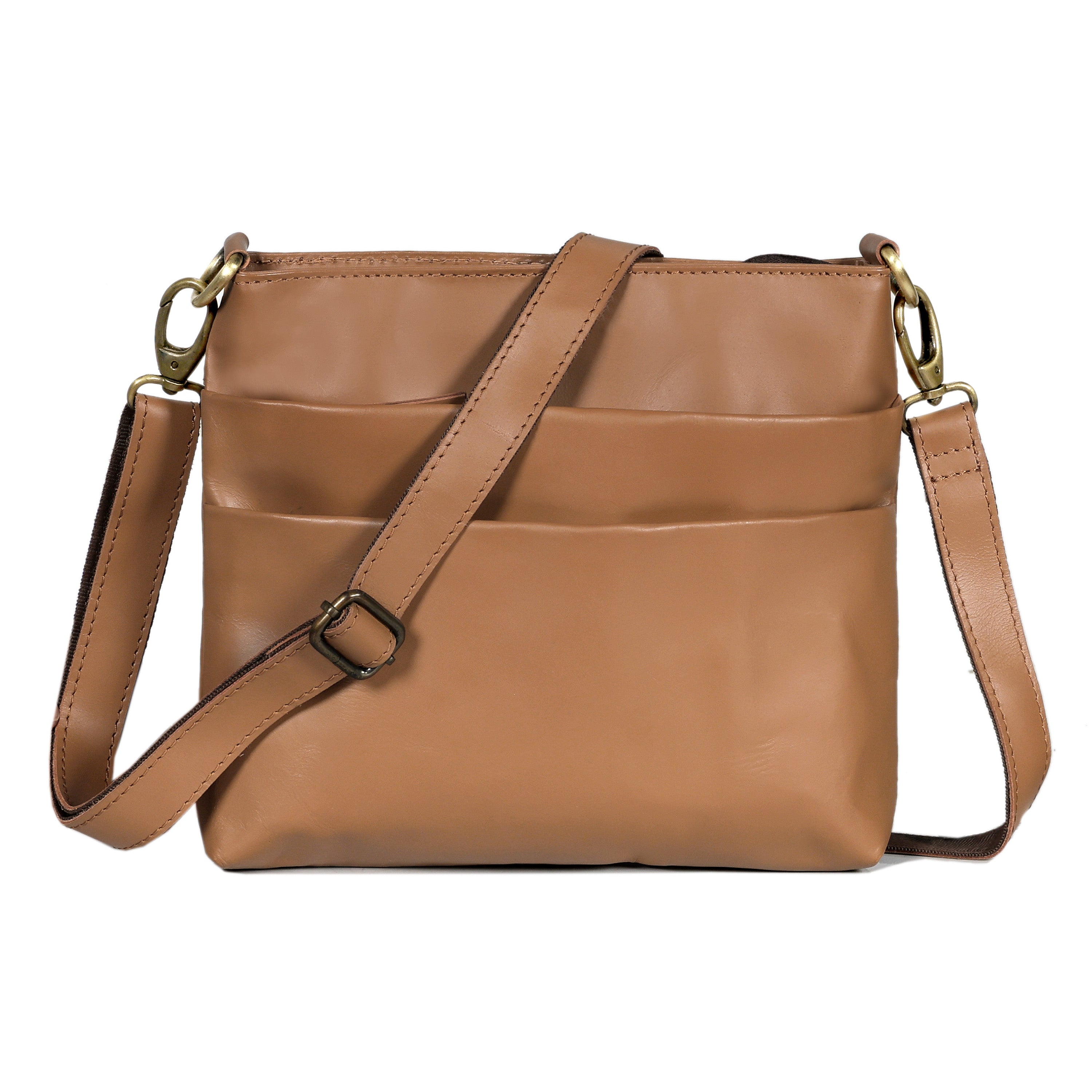 Bailey Tan Leather Crossbody Bag