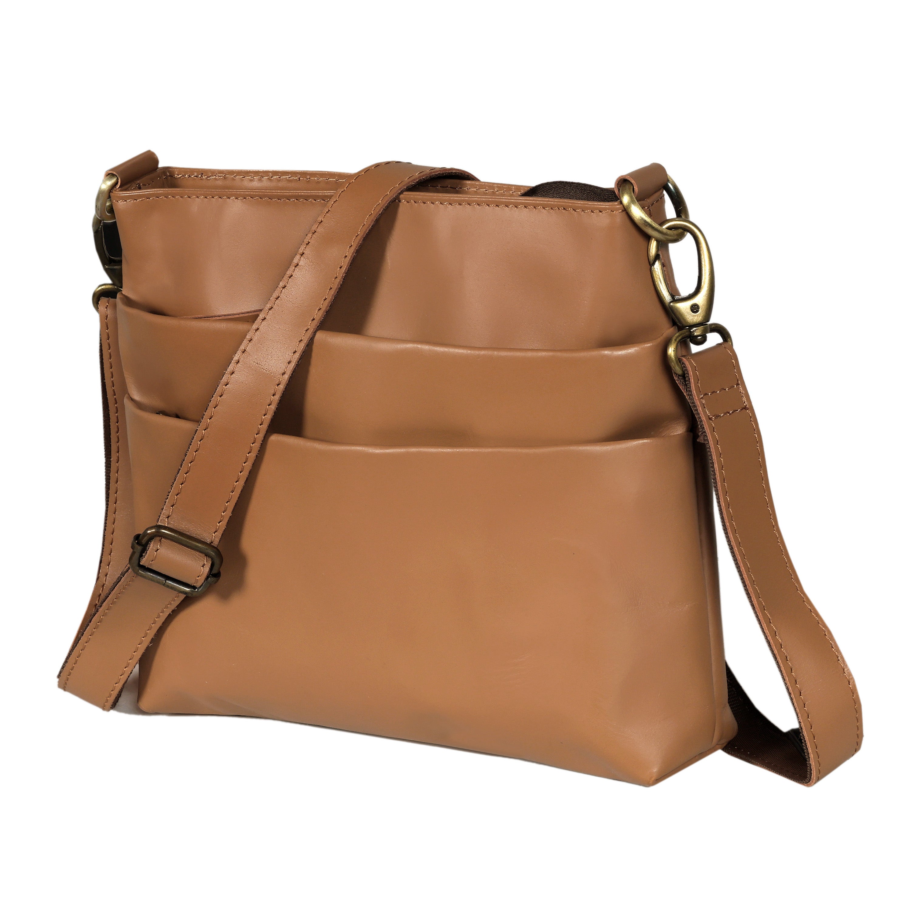 Bailey Tan Leather Crossbody Bag